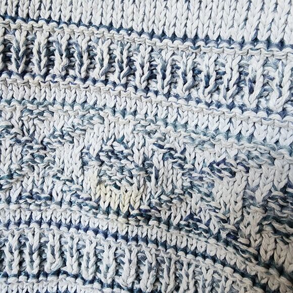 Vintage David Brett Sweater Womens Size Not Labeled XL? Cable Knit Gray Blue - Picture 4 of 7